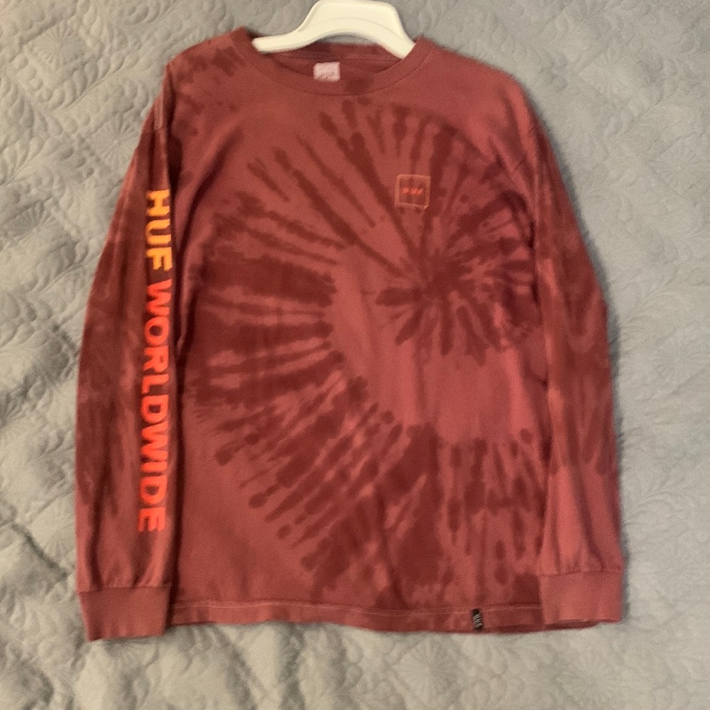 HUF Long Sleeve Shirt tie dye size medium men
